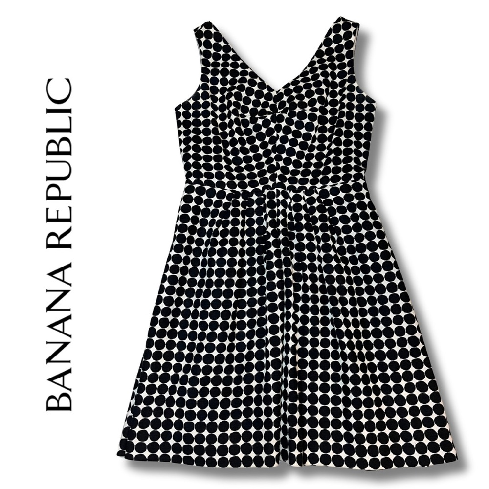 Banana Republic Black and White Polka Dot Mini Dress